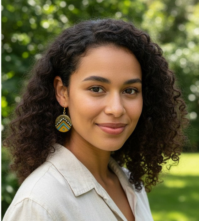 Prithvi Chakra Terracotta Danglers